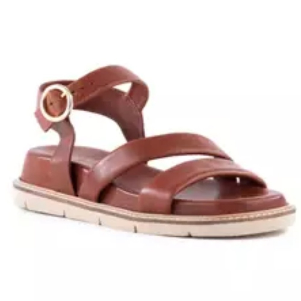 Seychelles Tangelo Brown Sandals Women’s 9 Buckle Strappy Platform